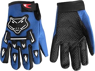 Kids Dirt Bike Gloves, Kids & Youth Power Sports Riding Gloves for Motorcycle, BMX, Mountain Bike, ATV, Full Finger Children Gloves for Outdoor Sports Cycling Camping Fishing