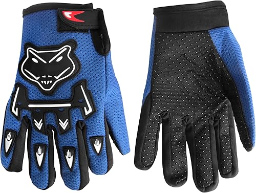 Guantes de motocross para niños, niños y jóvenes, guantes de conducción para motocicleta, BMX, bicicleta de montaña, ATV, dedos completos, guantes