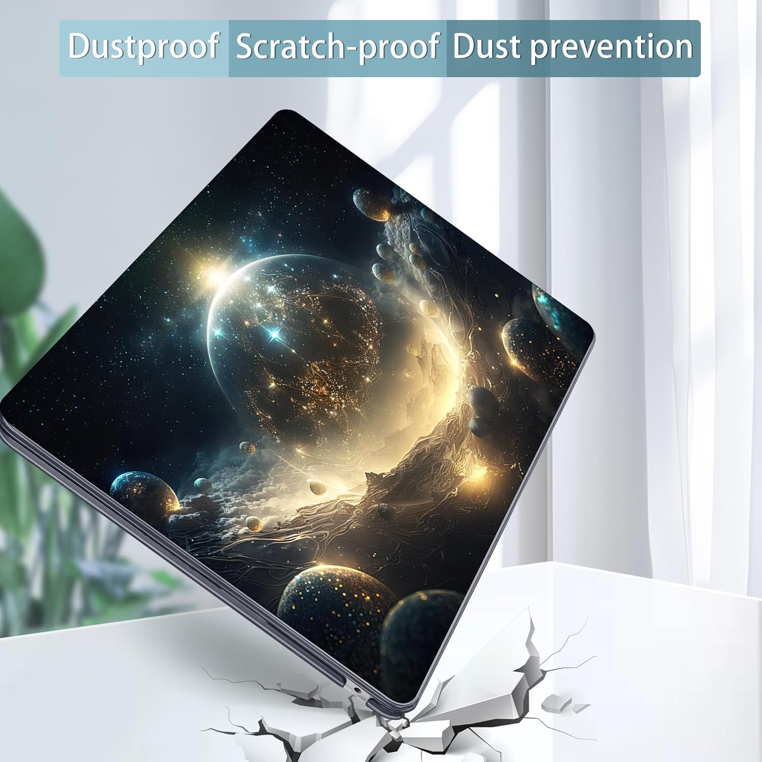 Tuiklol for M4 MacBook Air 13.6 inch Case 2025-2022 Release M2 Chip Model A3240 A3113 A2681, Plastic Hard Shell Cover for MacBook Air 13.6 Liquid Retina Display with Touch ID, Birth of Galaxy - Image 5