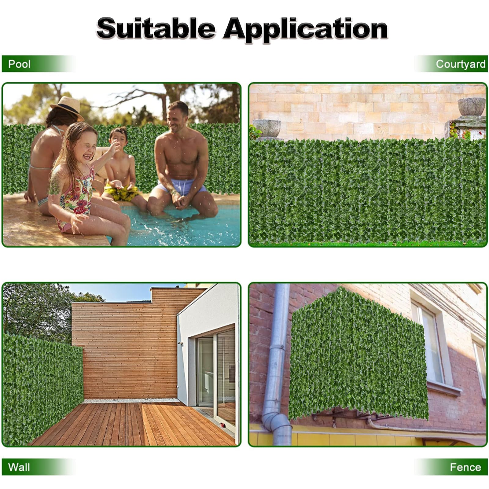 3/6x1M Blätter Zaun Grün Sichtschutz Windschutz Zaun Garten Balkon Sonnen DHL