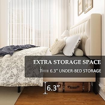 Amazon.com: CXVX King Size Platform Bed Frame with