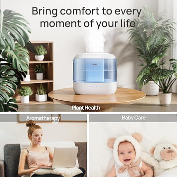 DREO 4L Humidifiers for Bedroom, 36H Runtime, 28 dB Quiet, HM311, Blue
