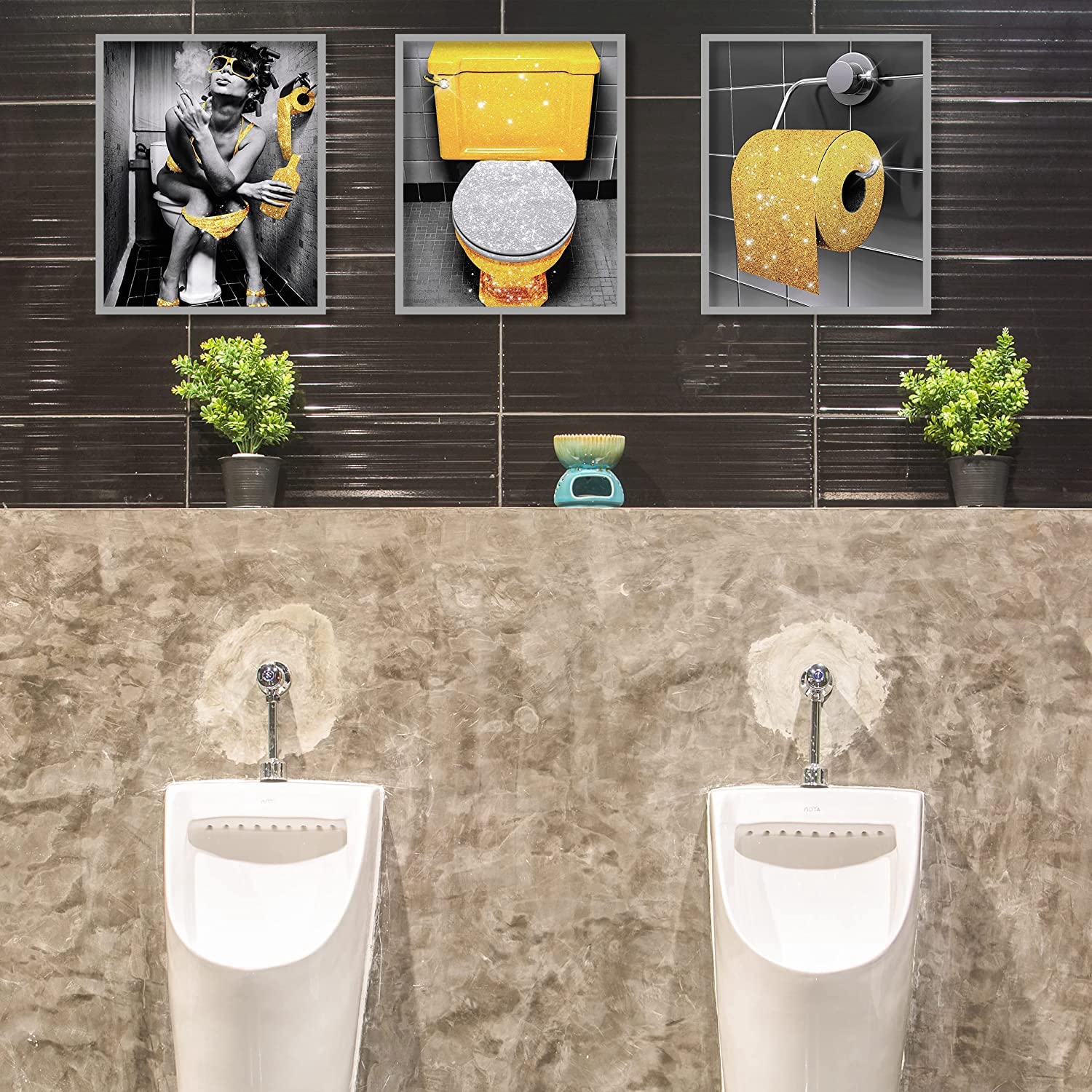 MKHFUW Bathroom Poster of Modern Women, Fashionable Bathroom Wall Decoration, 6-Piece Set, Bathroom Art - Image 2
