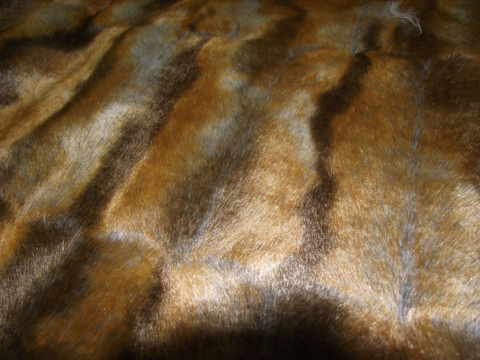 Crs Fur Fabrics Brown Super Luxury Faux Fur Fabric Material - Ginger Deer, 1/4Mtr - 75Cmx50cm