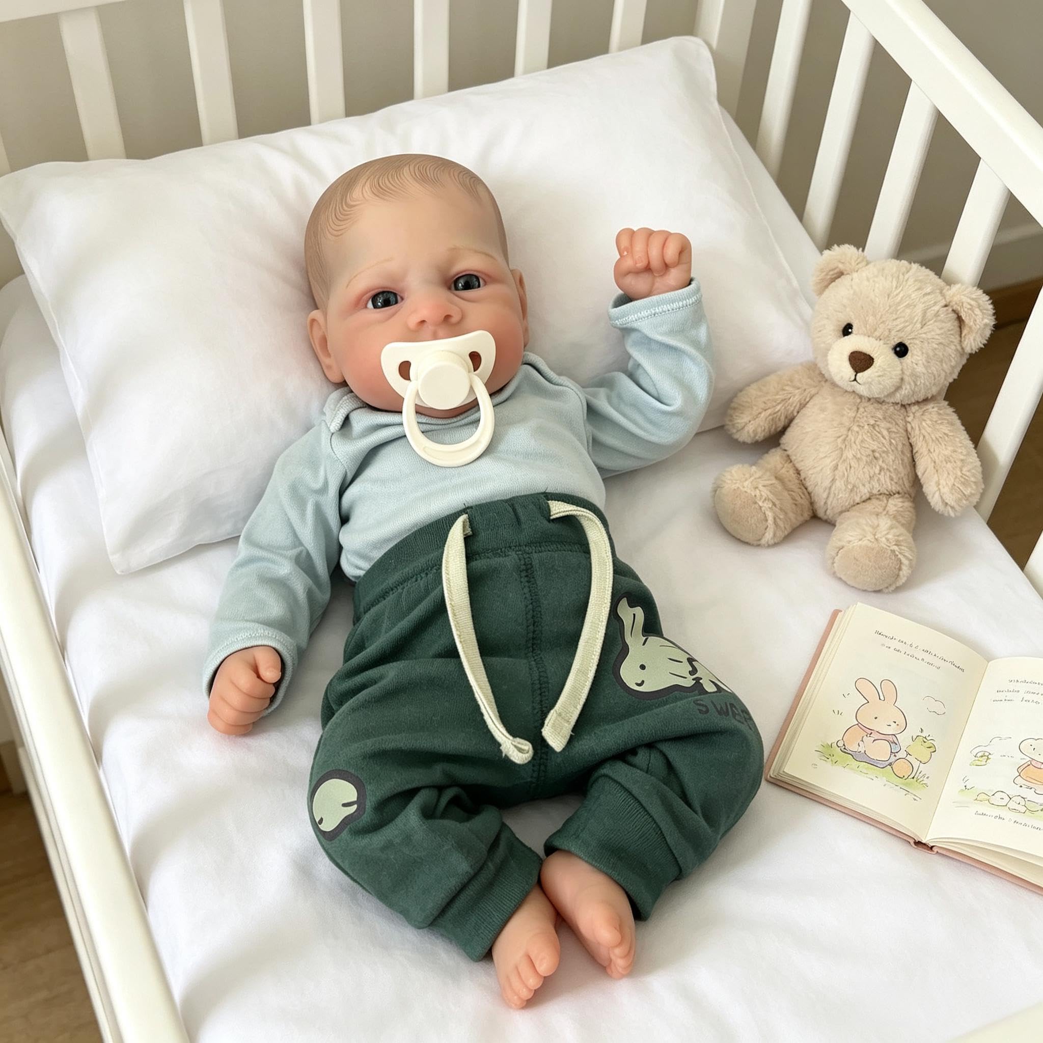 RXDOLL Realistyczne lalki Reborn Baby Lalki, silikonowe, na całe ciało, winylowe, chłopiec, realistyczne, anatomicznie poprawne, lalki, które wyglądają jak prawdziwe niemowlęta, noworodek, zabawka do