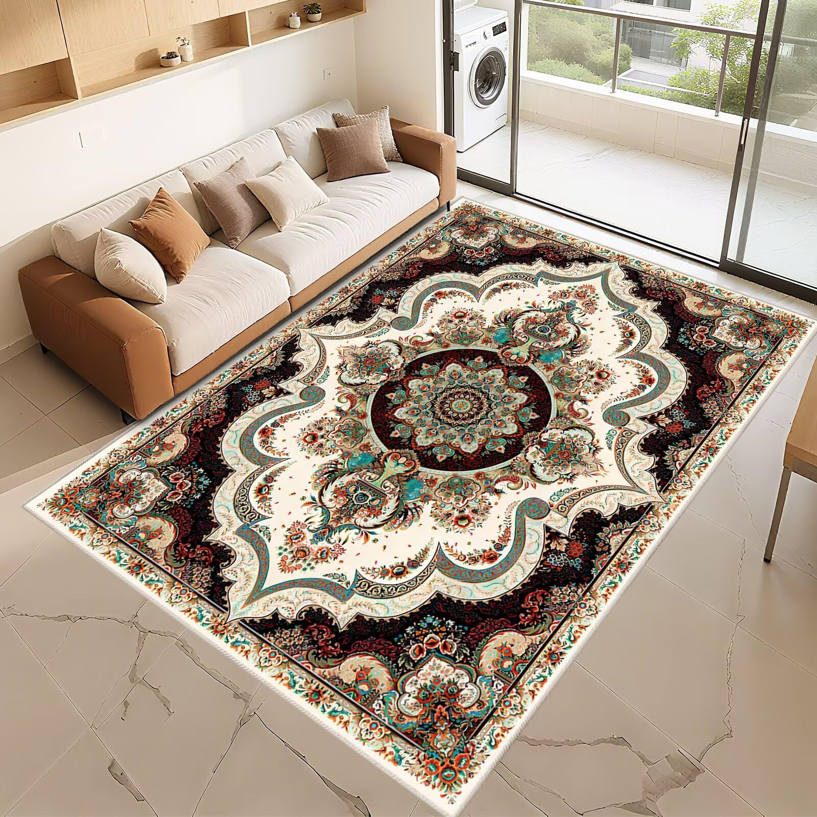 Tapis de sol antidérapant beige bleu 70x140cm pour éliminer les glissades