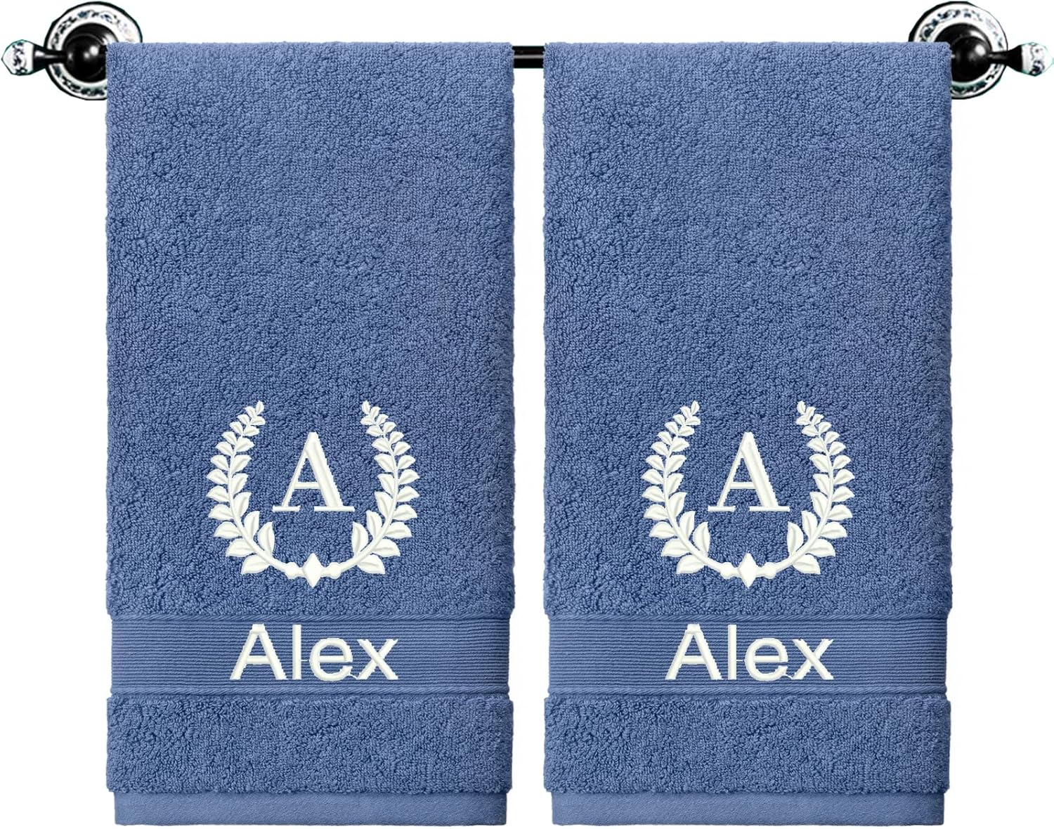 VEDULEKA Custom Towel Set of 2, Monogrammed Hand Towels, Personalized Hand Towels