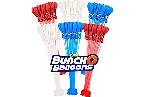 Bunch O Balloons No Tie Red, White, and Blue 4 Jumbo Pack, 200 Water Balloons
