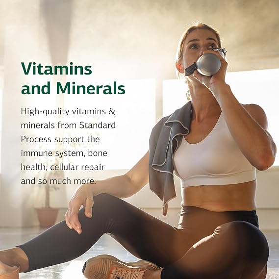 Standard Process Organically Bound Minerals - Supports Thyroid Function & Nervous System Health - Contains Iodine from Alfalfa & Kelp - Gluten-Free, Non-Dairy & USDA Organic - 180 Tablets