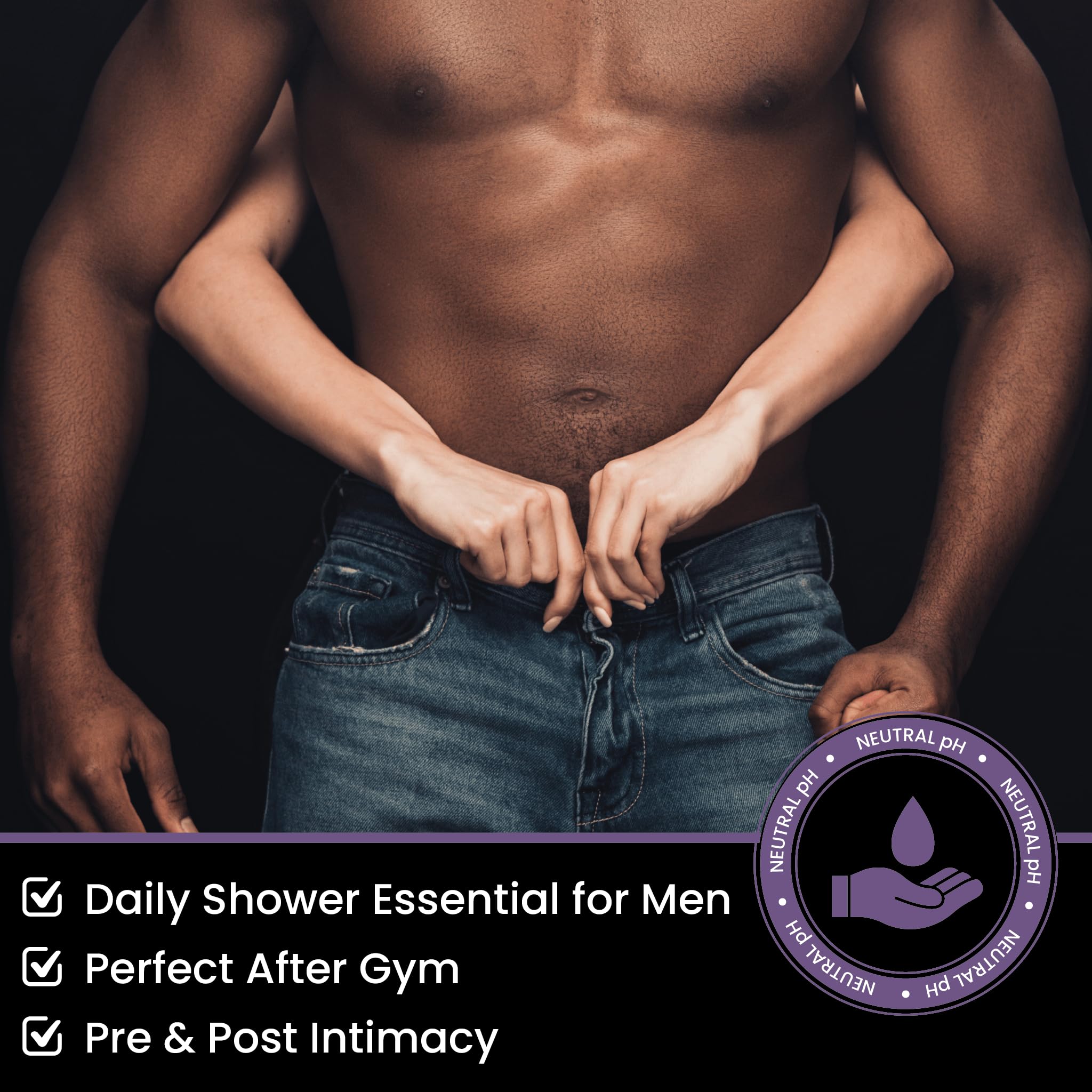 Skin Elements Men's Intimate Wash Combo - Paquete de 2 | Aceite de árbol de té (clásico) + fruta de la pasión | Previene la picazón, la irritación y el mal olor | (240 ml)