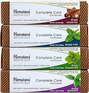 Sponsored Ad - Himalaya Botanique Complete Care Toothpaste, Plaque Reducer for Brighter Teeth and Fresh Breath, 5.29 oz, V...