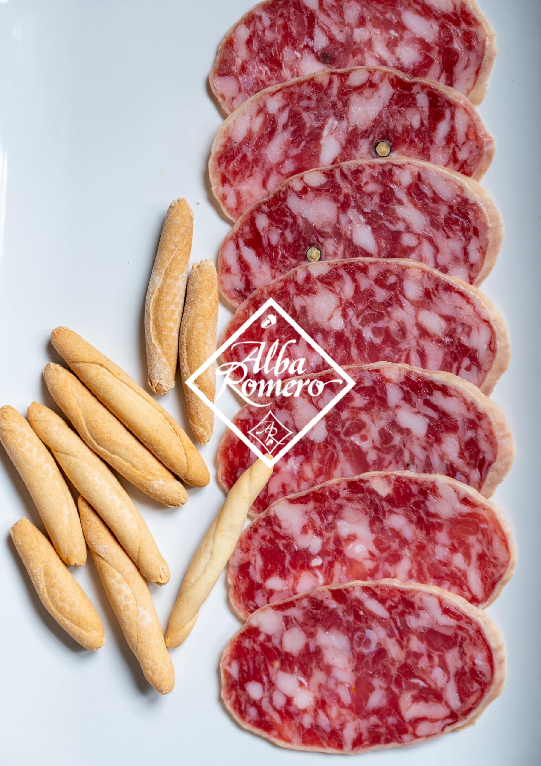 Salchichón Cular Ibérico ALBA ROMERO | Embutido curado y envasado al vacío | Pieza entera de peso aproximado de 1 KG
