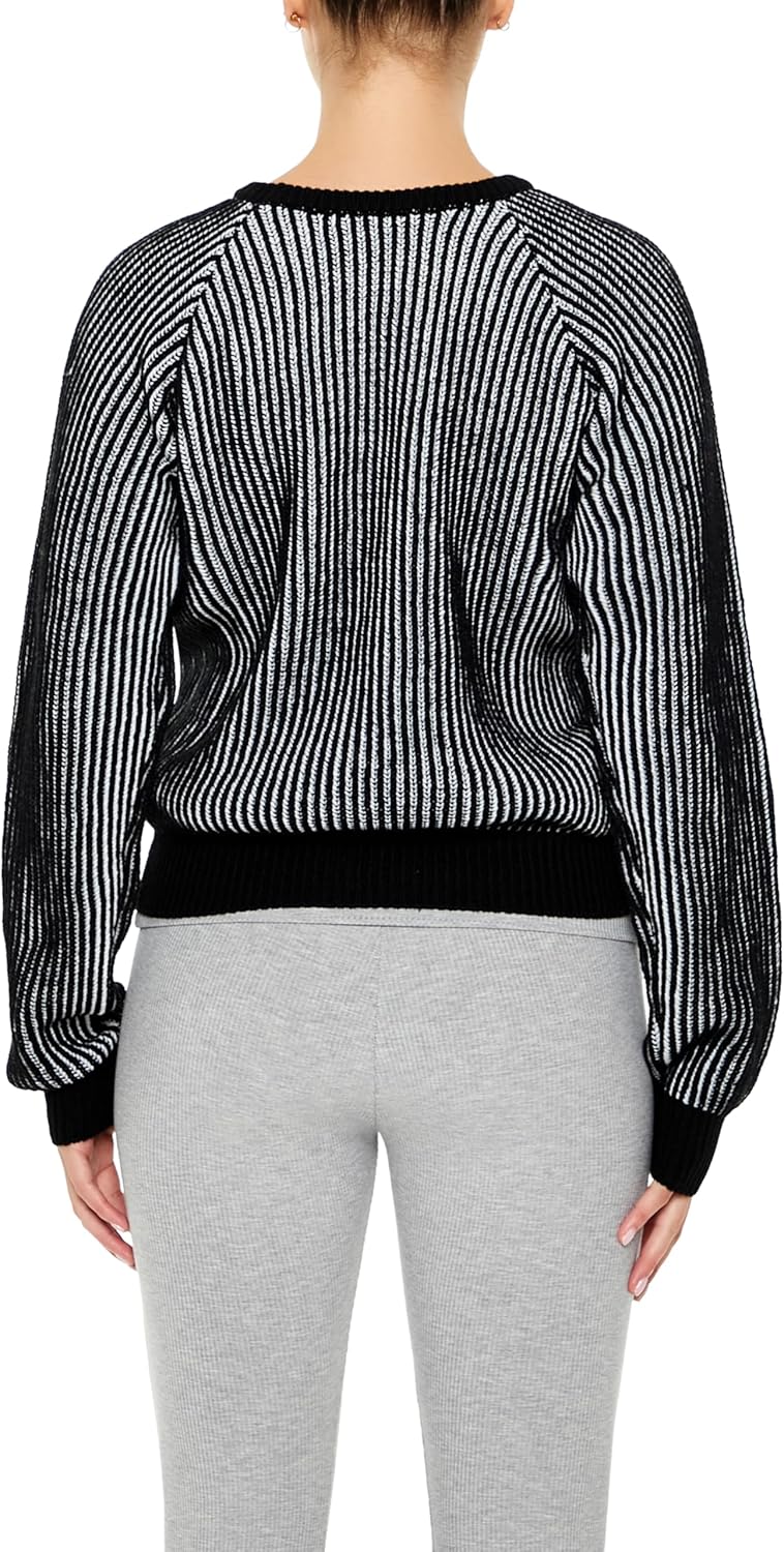 Forever 21 Womens Striped Ribbed Knit Sweater - Image 5