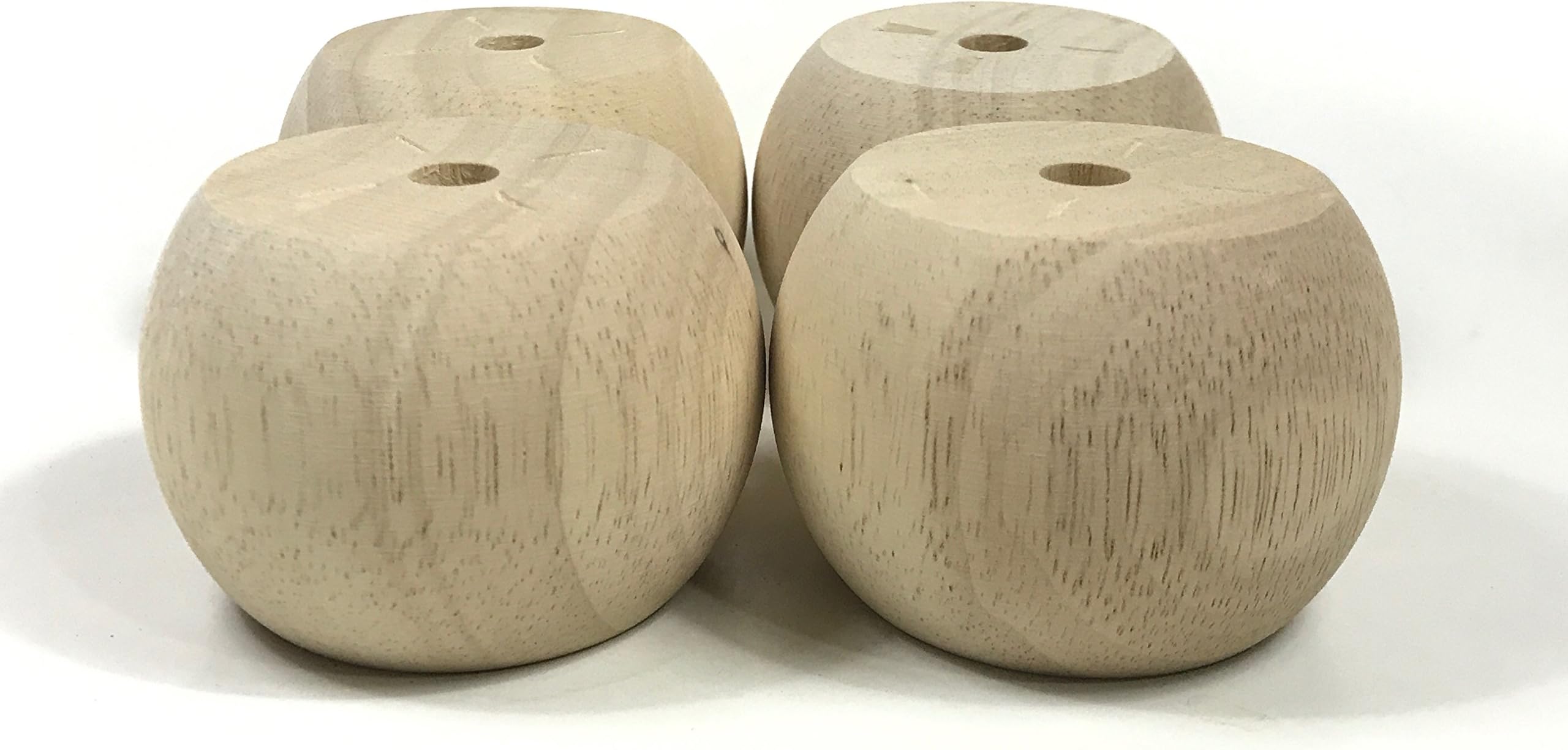 Mylegs Bun Feet for sofas 2" tall x 2-3/4 (set of 4, unfinished) (Countersunk Holes)