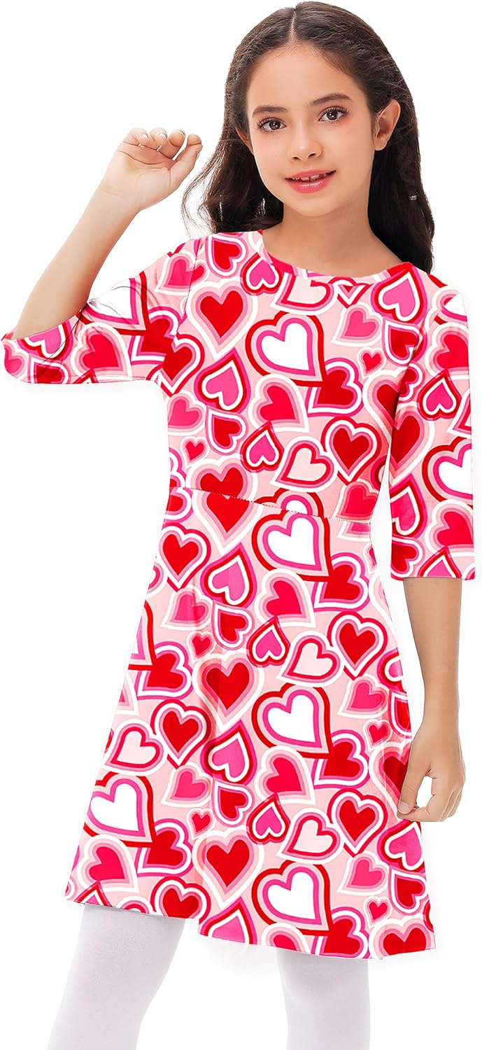 Remimi Girls St Patricks Day Dress 3/4 Sleeve Mardi Gras Party Dresses 3-14 Years - Image 5