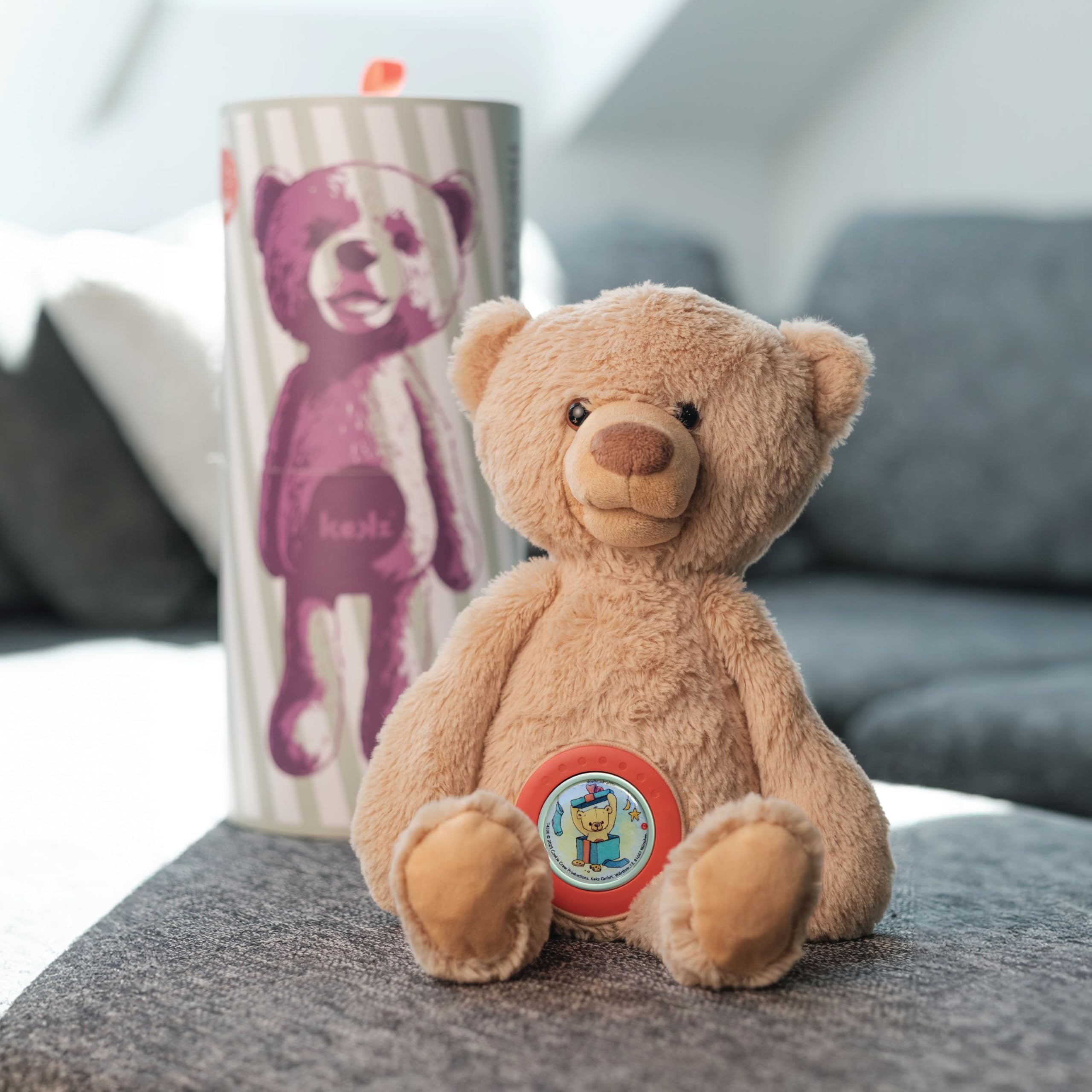 Theodore KekzBär: Der sprechende Kuschelfreund, Kekz Audiobox & Kuscheltier | Inkl. 3 Audiochips & Kekz-Beutel (Amazon exklusiv), Stofftier, Kekzhörer, Für Babys & Kinder bis 7 Jahre