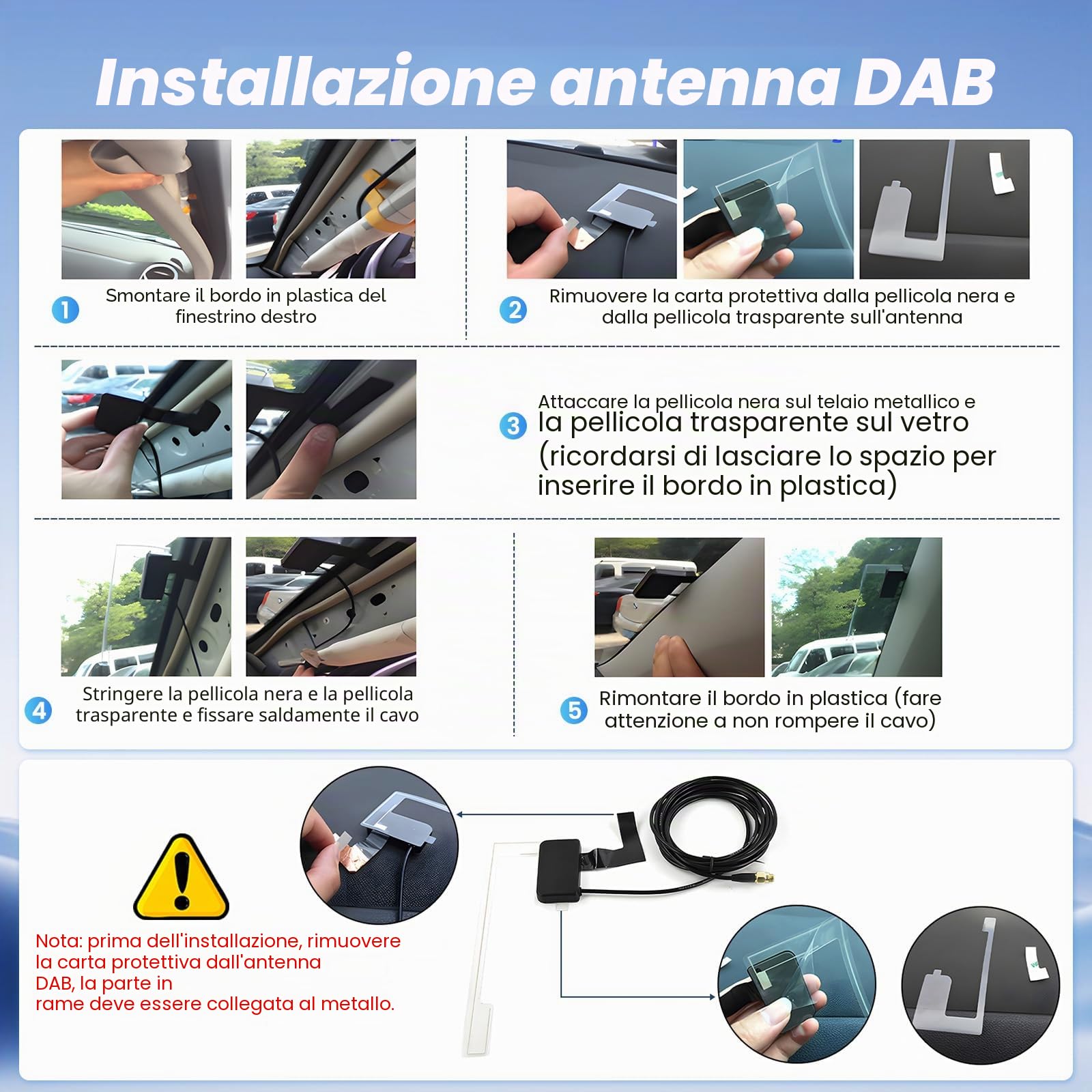 Roinvou DAB/DAB+ 4G+64GB Radio per Kia sportage 2010-2016 Android 15 Soporta Wireless CarPlay Android Auto, 9 Pollici Schermo per Auto con Bluetooth WIFI GPS HIFI FM/RDS SWC AHD Telecamera