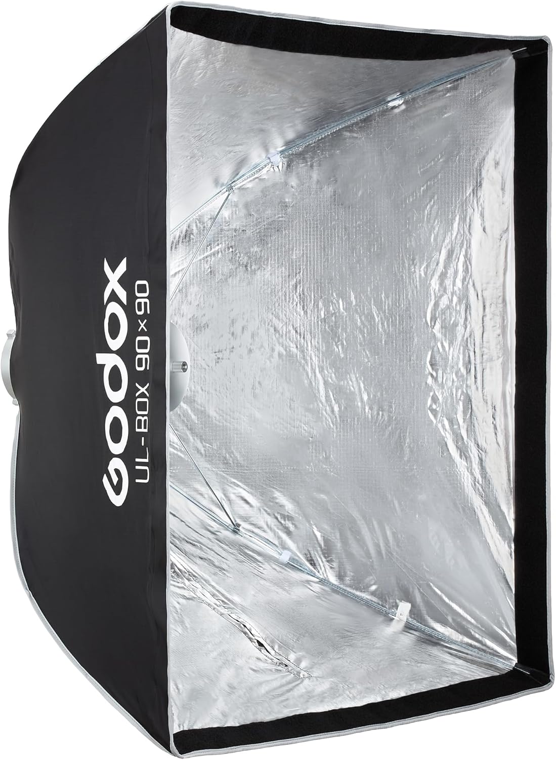 Godox 35"x35" Foldable Square Softbox, Quick Release Strip Soft Box with Bowens Mount, Diffusers, Grid, Bag,for Godox SL60II AD400PRO AD600 Other Bowen Mount Studio Flash Speedlite.