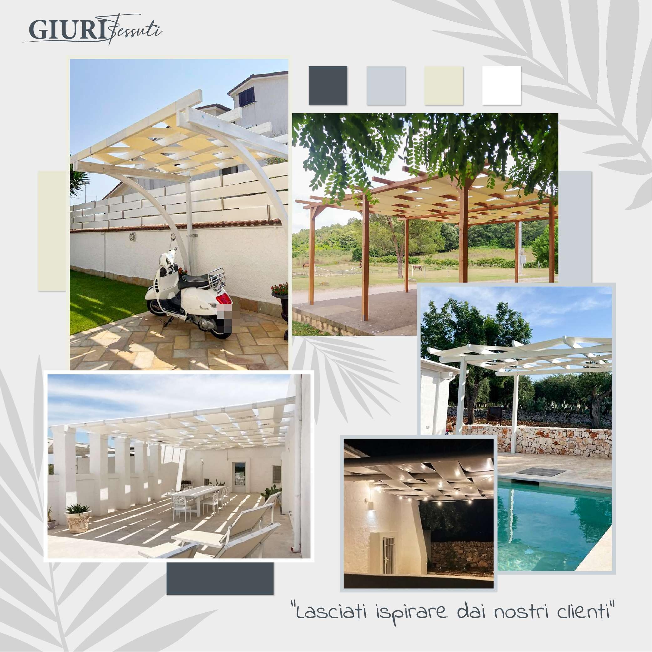 Giuri Tessuti - Fasce in PVC Pieno per Copertura ad Onda di Gazebo e Pergola - Telo ombreggiante ignifugo (Panna, 45x350cm)