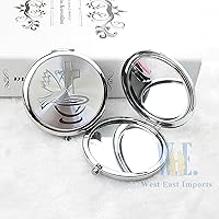 Vista 7 de WE 12 piezas de bautismo compacto espejo favor -Bautizo Recuerdos/maquillaje de espíritu santo compacto con bolsa decorada
