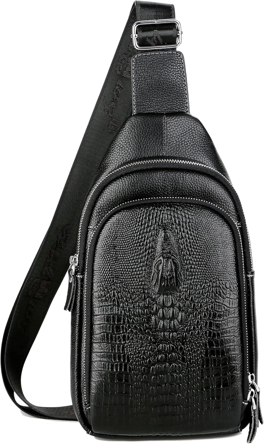 FSD.WG sling Backpack for Men Chest Bag Crossbody Hiking Daypacks Shoulder Bags Travel Bag Purse for Men with Water Resistant