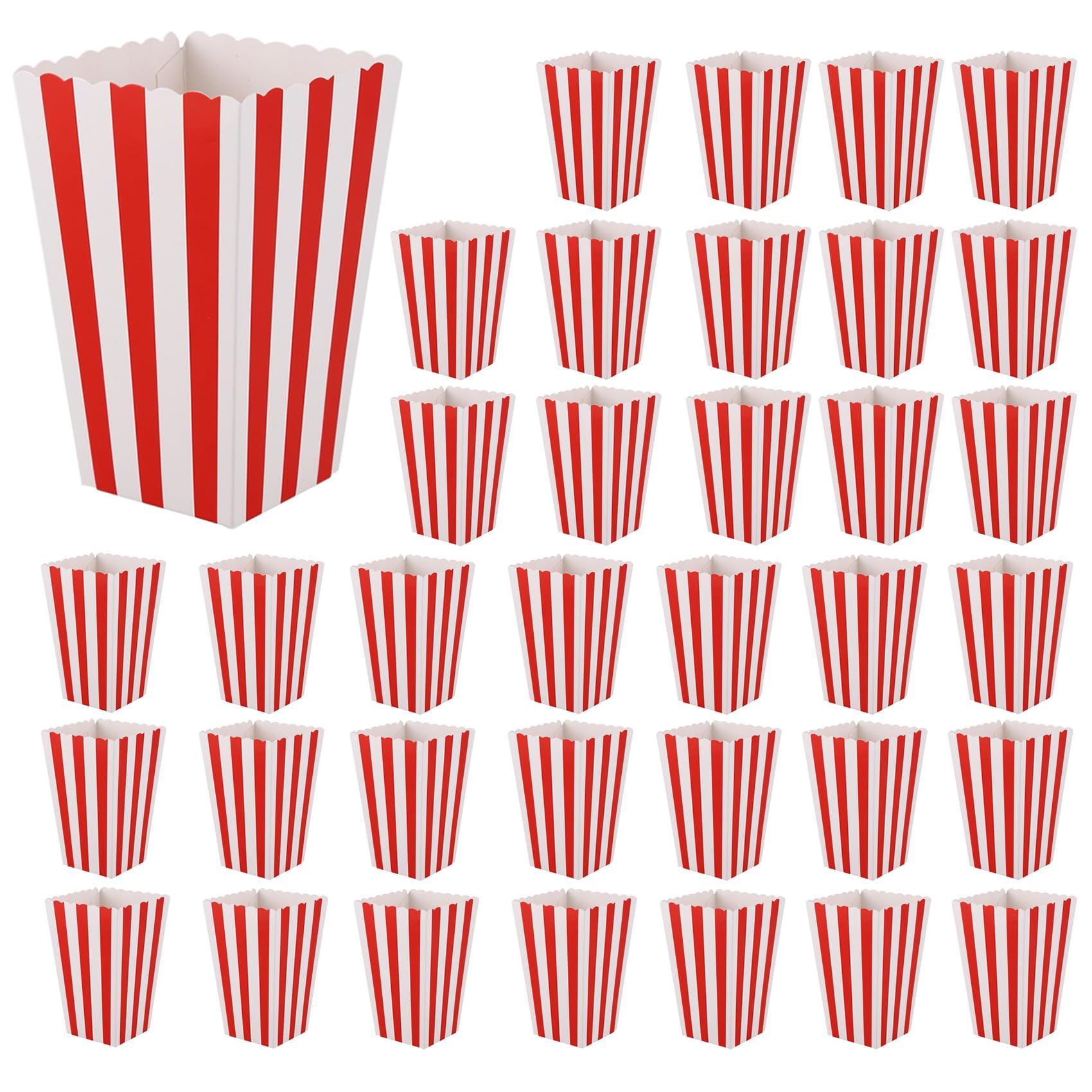 Hndhbfgrt 36 Cinema Treat Party Small Candy Favour Popcorn Bags Boxes,Red