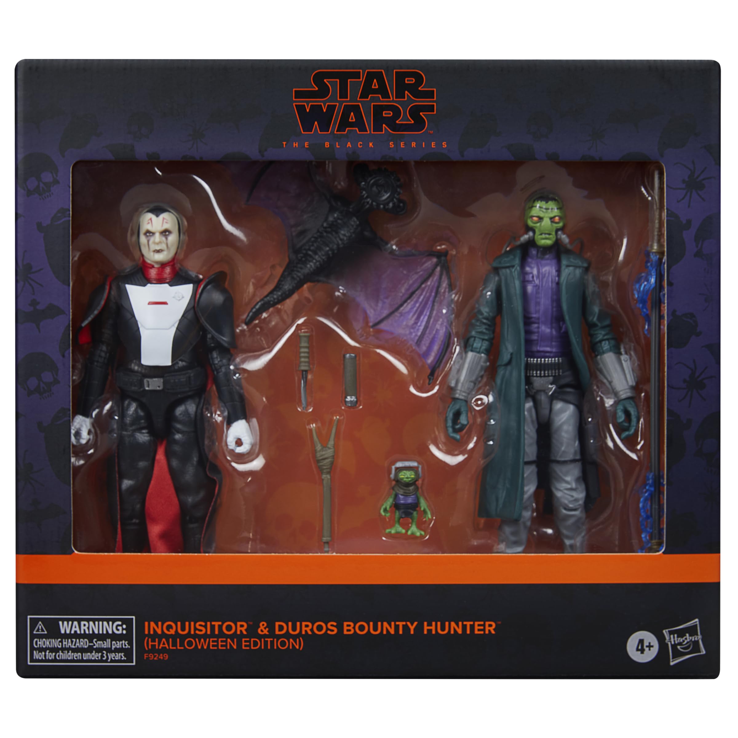 Hasbro Star Wars The Black Series, L'Inquisitore e Il Cacciatore di Taglie Duros (Edizione Halloween), Confezione da 2 Action Figure da 15 cm ispirate all'universo di Star Wars