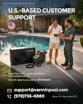 16000 BTU Heat Pump for Above Ground Pool up to 5500 Gallons, Pool Heater with Smart Inverter and WiFi Control Via App, 110V Swimming Pool Electric Heater, Titanium Heat Exchanger, V5