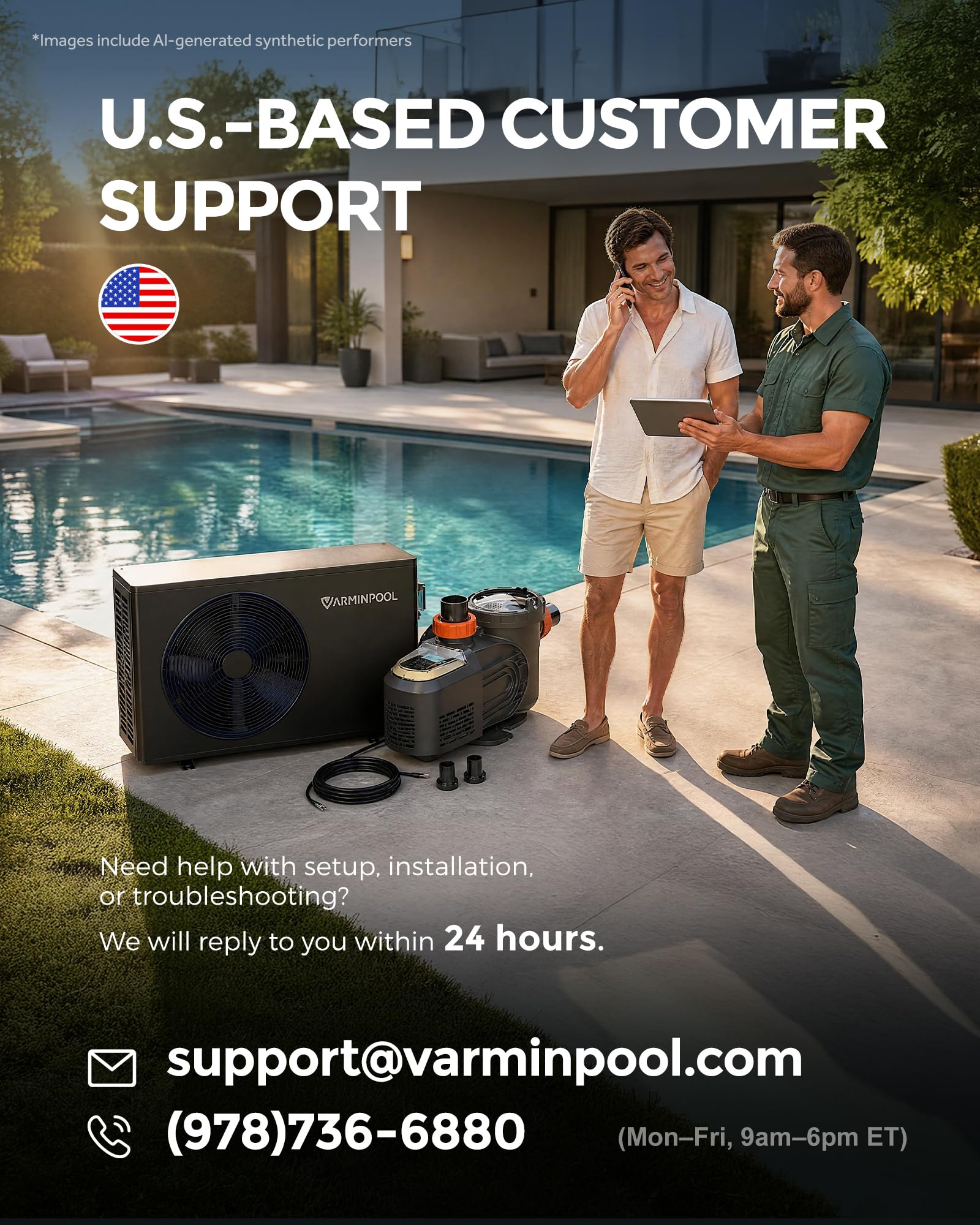 Bomba de piscina de velocidad variable 3.0HP, bomba de bajo consumo en el suelo de 220-240 V, ultra silenciosa, 11359 GPH, control de temporizador inteligente, cabeza de 80 pies, puerto