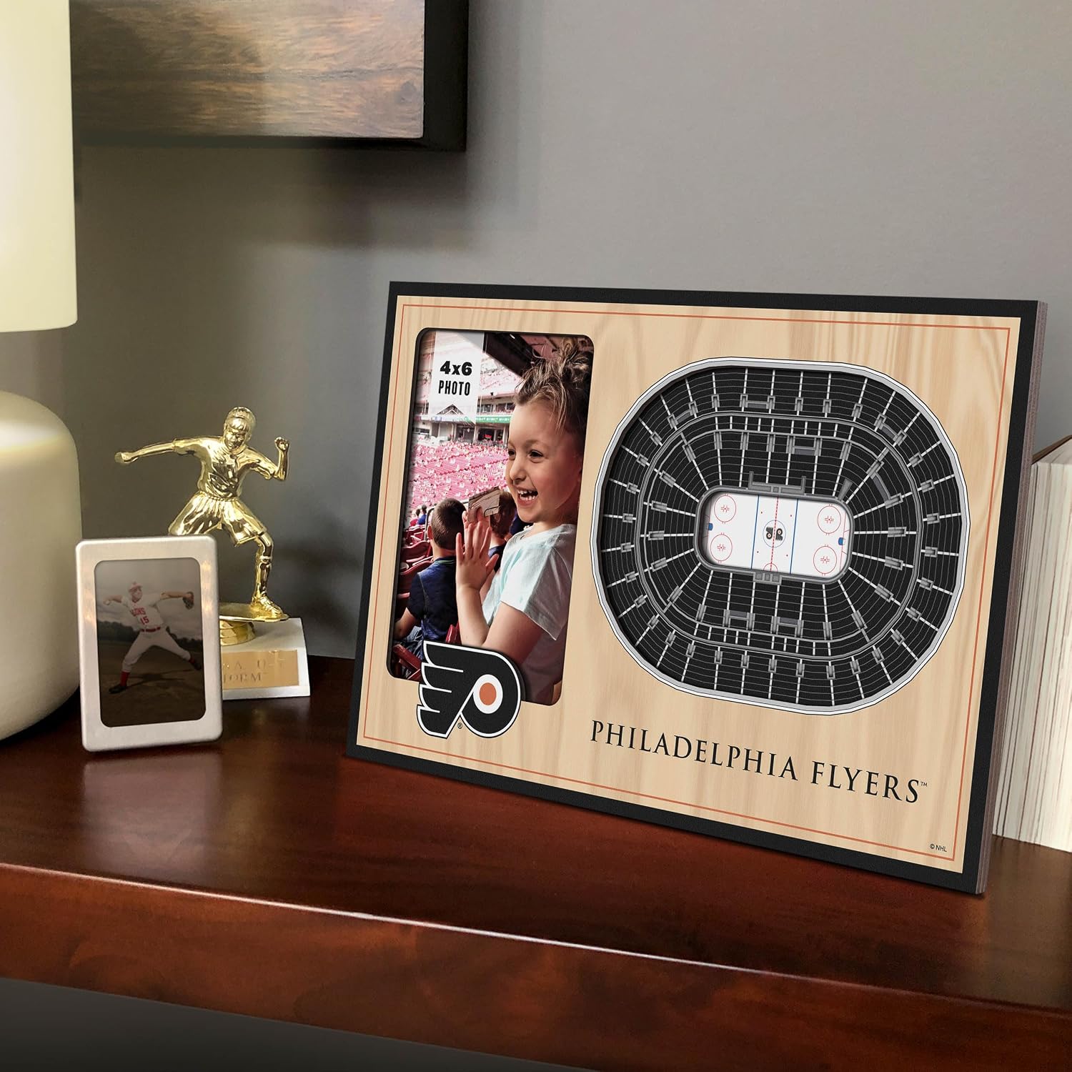 YouTheFan NHL Officially-licensed 3D Stadium Picture Frame - perfect stadium replica - add 4” x 6” photo - made of multiple layers - ready to hang or display image 2