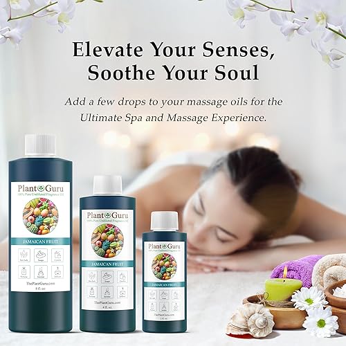 Miniatura 6 de Aceite aromático de fruta jamaicana de 8 onzas líquidas. Aceite perfumado para hacer jabón, velas, bombas de baño, mantequillas corporales. Se