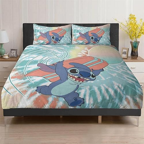 Miniatura 7 de La ropa de cama de anime incluye un juego de cama reversible, funda de edredón de dibujos animados, cómodo y juego de ropa de cama kawaii de 3