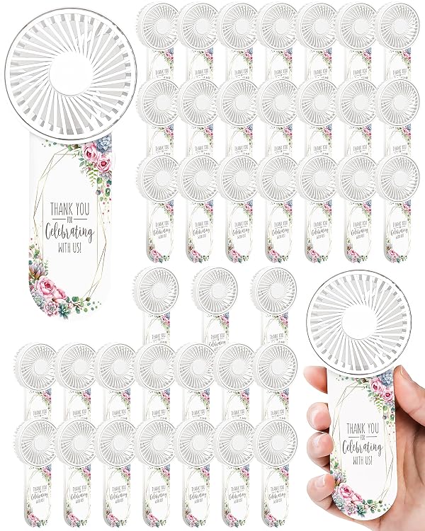 Knsdtsy 50 Pcs Wedding Mini Fans - Personal Portable Mini Handheld Electric Fans for Wedding Favor - Bulk Battery Powered, Battery Not Include, Fresh Pastoral（Blue） by Knsdtsy - Used condition - US$103.45