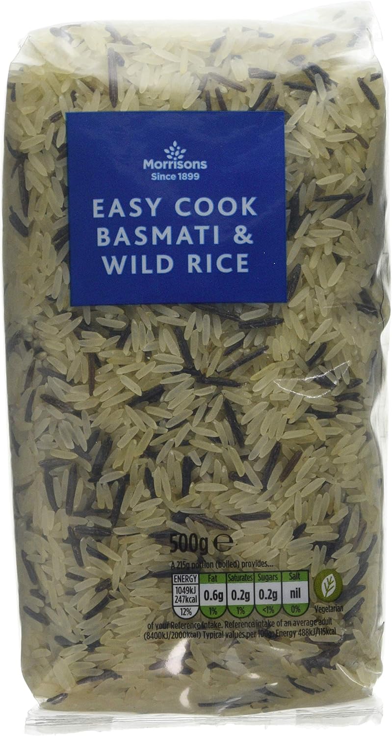 Morrisons Easy Cook Basmati and Wild Rice, 500 g, Pack of 8 Amazon.co
