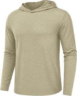 Roadbox Men's Lightweight Hoodie, Long Sleeve Golf Athletic Pullover Shirt | Moisture Wicking, Quick Dry, UPF 50+ Sun Protection Sweatshirt, Breathable, Relaxed Fit, Fishing, Running, Workout, Outdoor