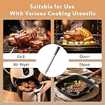 Digital Meat Thermometer Wireless Bluetooth with Smart App, 527°F Heat Resistant Probe, 100m Remote Range,Camping Appliances, Kitchen Essentials for Oven BBQ Grilling and Smoking