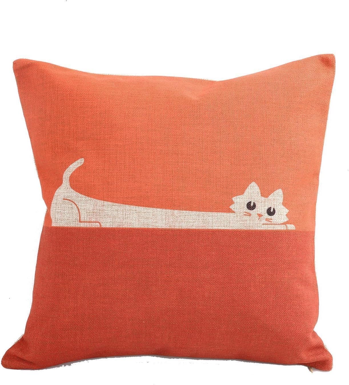 Createforlife New Home Decorative Cotton Linen Square