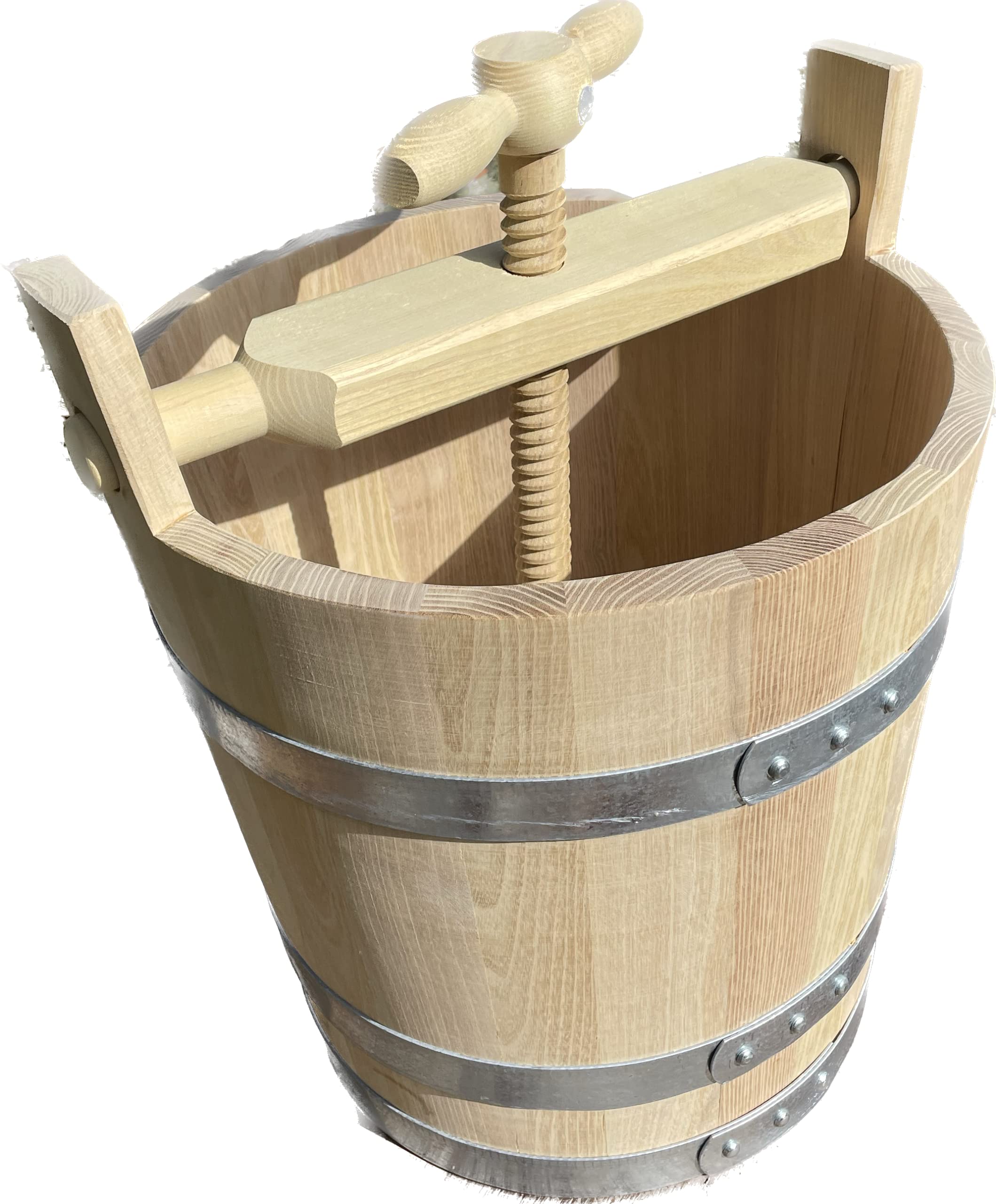 Krautfass Holz Pökelfass Surfass 17 l Fleischfass Sauerkrautfass Farbe mit Spindel und zweitem Boden …