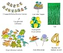 FI - FLICK IN 50 pcs 4th Birthday Jungle Theme Decoration for Boys Dinosaur Safari Animals Curtain Cutouts Dino Animal Banner 4th Birthday Decoration for Boys (Pack of 50, Multicolor) gallery image
