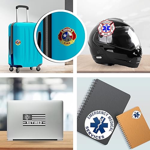 Miniatura 3 de Black Love with Fire Maltese - Adhesivo para parachoques (primer respondedor de bombero, Cruz de rescate y EMT, para automóviles y caravanas (3 x 7