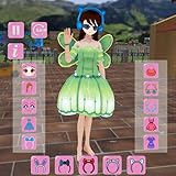 アニメかわいい女の子の人形のドレスアップファッション変身スクールクラッシュシミュレーター