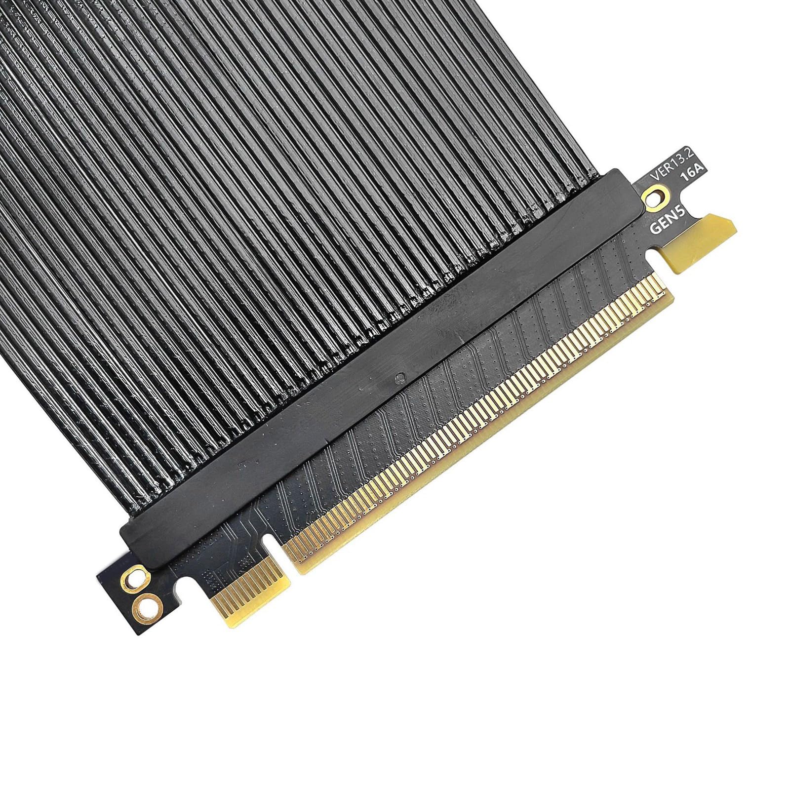 Cable plano de extensión de tarjeta gráfica PCIe 5.0 X16 de 0,9 mm con diseño paralelo de 180°, rendimiento de refrigeración optimizado
