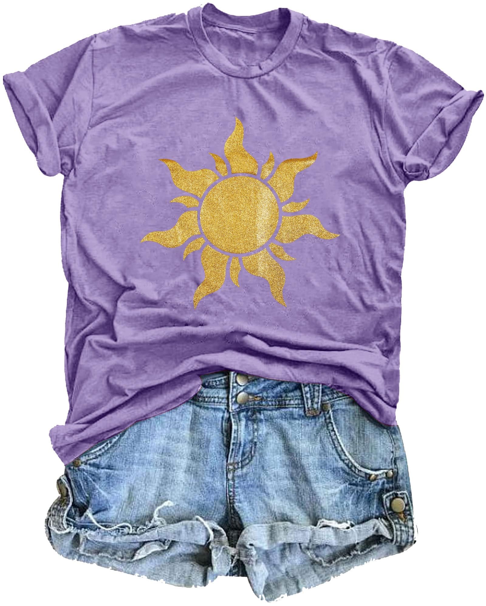 Magical Shirt Women Magic Sun Print Tshirt Cute Sunshine Graphics T Shirts Summer Vacation Short Sleeve Tops
