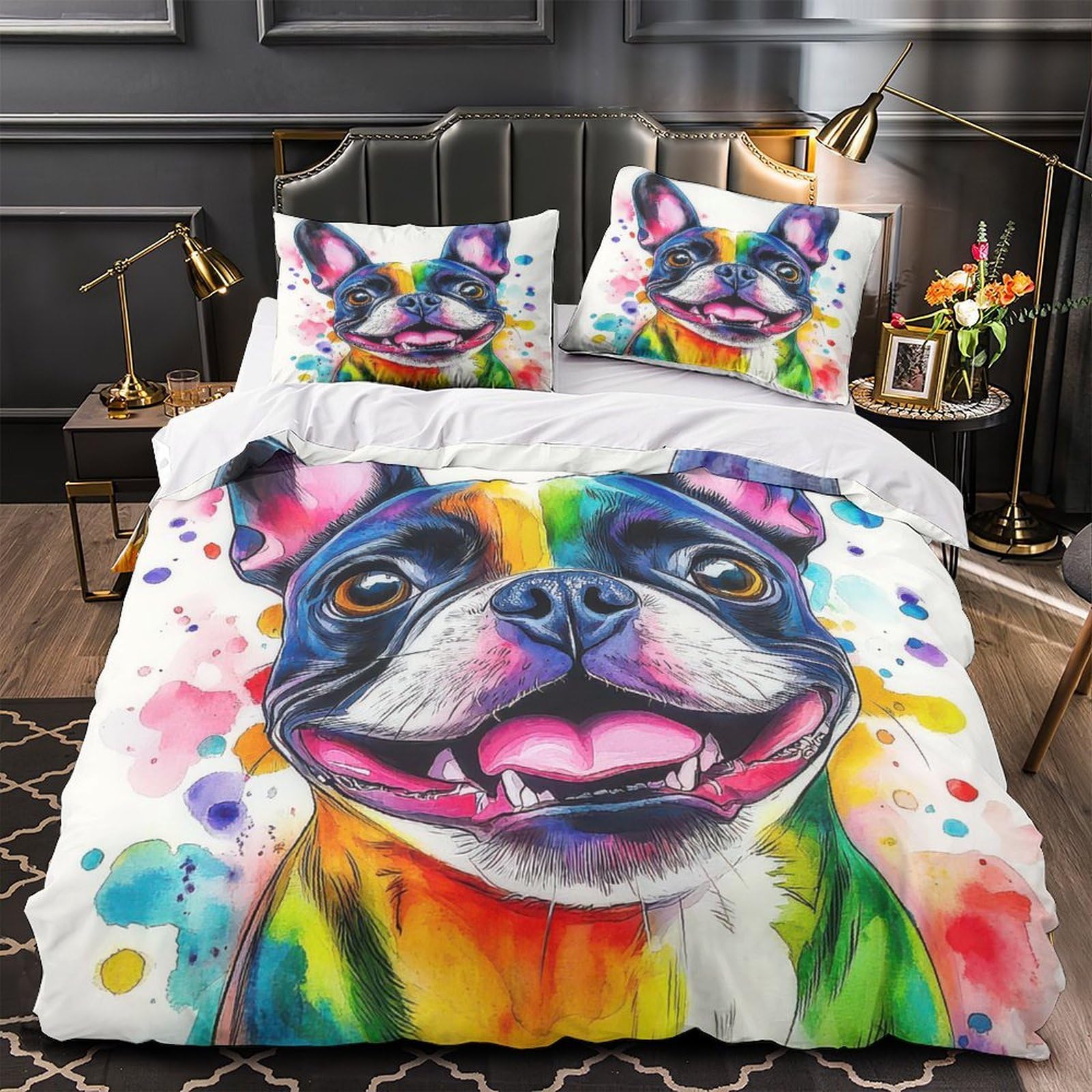 Parure de lit 3D Bulles cosmiques pour chambre adulte Super King 260x220