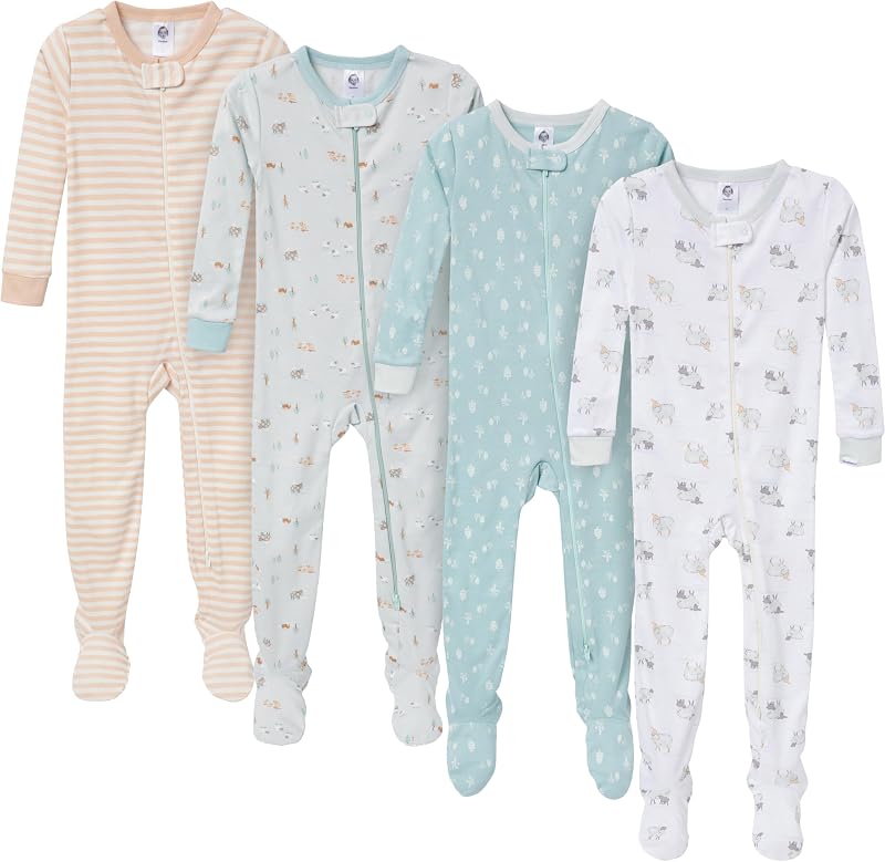 Baby Boys & Girls 4-Pack Footed Pajamas