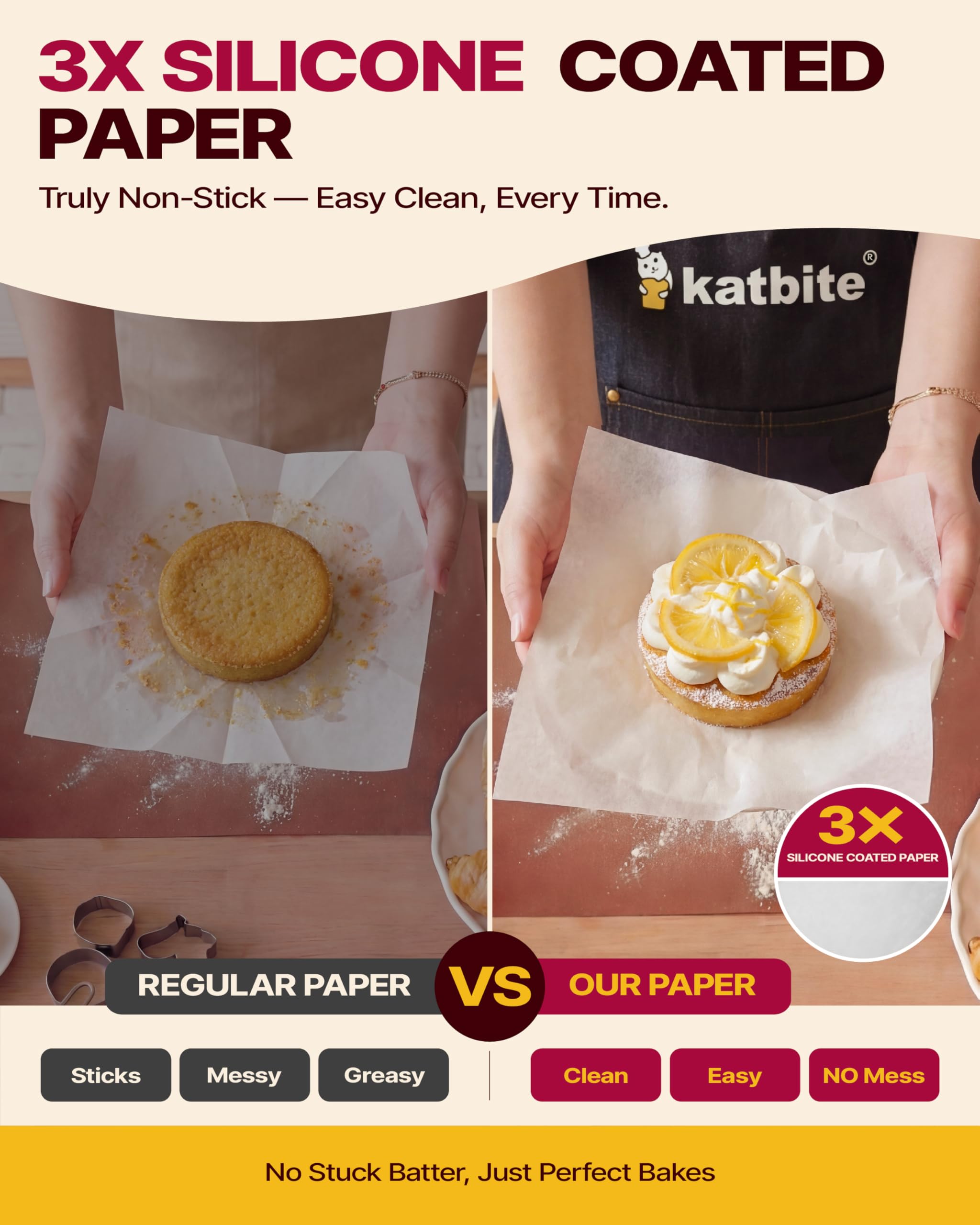 Katbite Tulip Cupcake Liners 200PCS, Muffin Baking Cups Holders — Amazon image 6