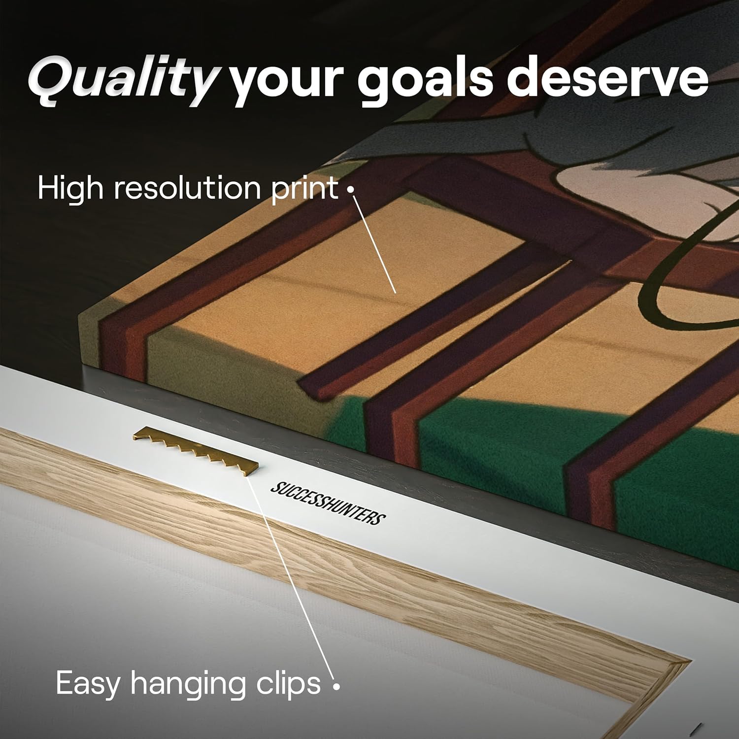 Motivational Wall Decor - Lock In - Hanging Art for Office and Bedroom, Inspirational Wall Decor, Mounted Motivating Art Work, Office Pictures Canva, Successs Quotes Poster (40"H x 30"W)