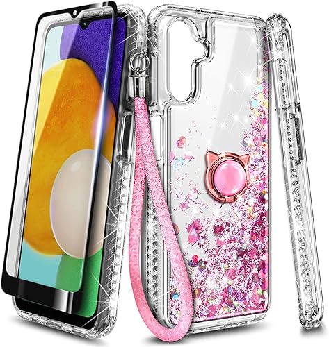 Miniatura 7 de NZND Funda para Galaxy A14 5G, funda para Samsung Galaxy A14 con protector de pantalla de vidrio templado (cobertura máxima), soporte de