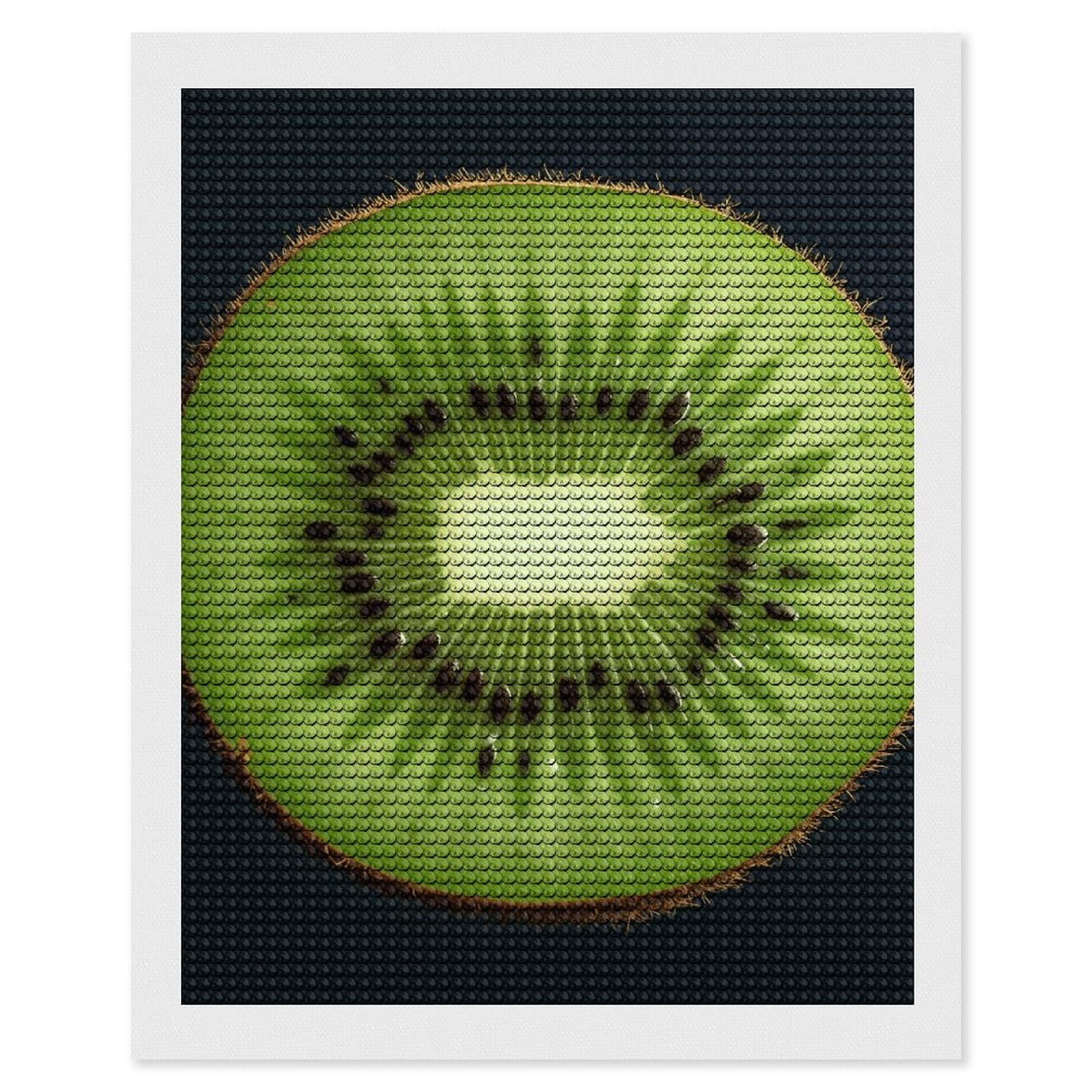 NONHAI Diamond Painting Kits for Adults - DIY Diamond Art Kits for Beginners - Full 5D Paint Drill Diamond Dots Paintings- Kiwi Slice Diamonds Pictures Gem Art and Craft Wall Decor 16"x20"