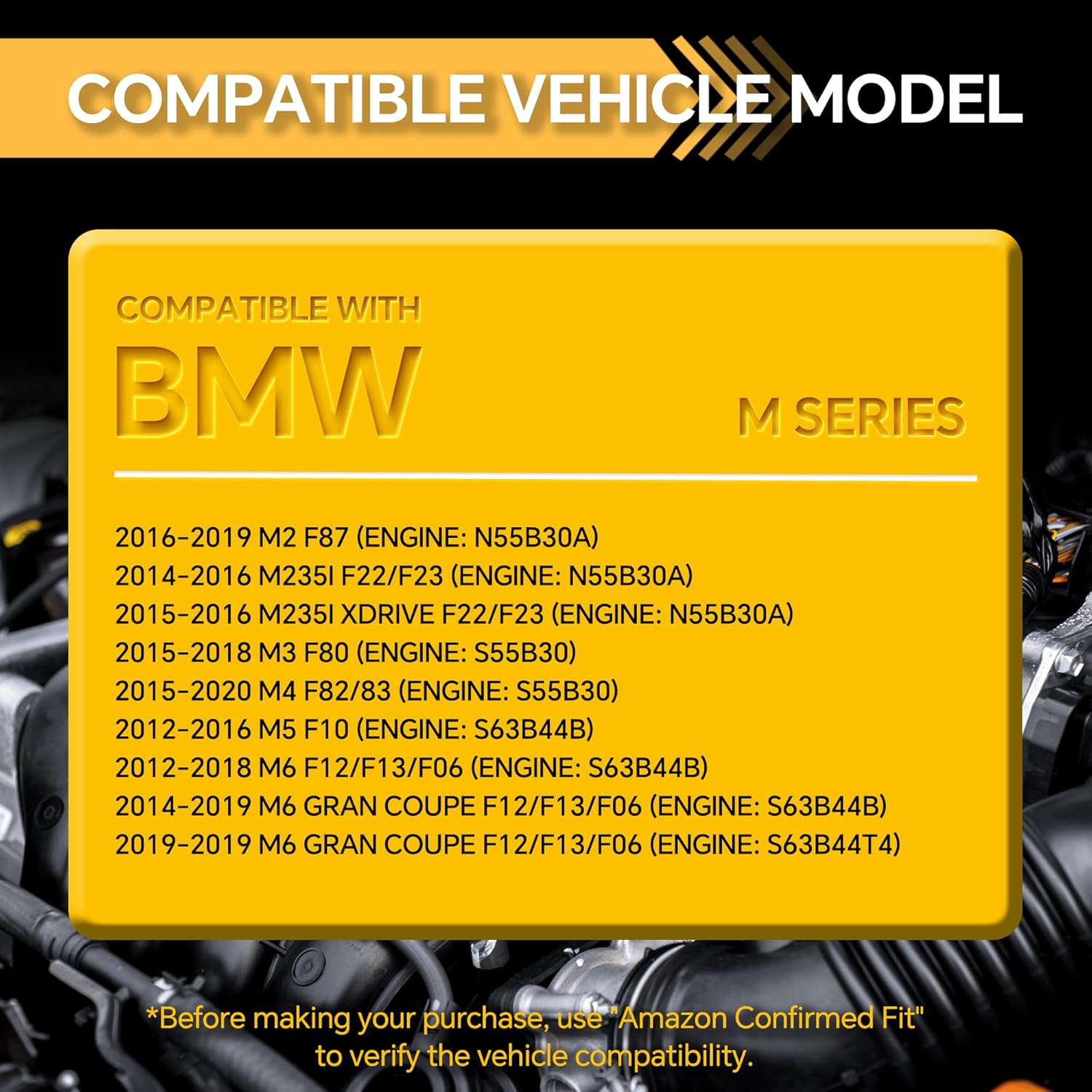 11368605123 2PCS Engine Variable Valve Timing (VVT) Solenoid Compatible with 335i/535i/550i/X3/X5/M4/M6 Replace 11367585776 11367561265 11367851299 11367610060 916-717